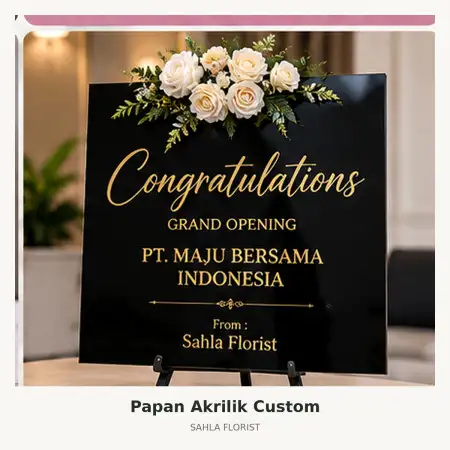 Papan Bunga Akrilik Manyar